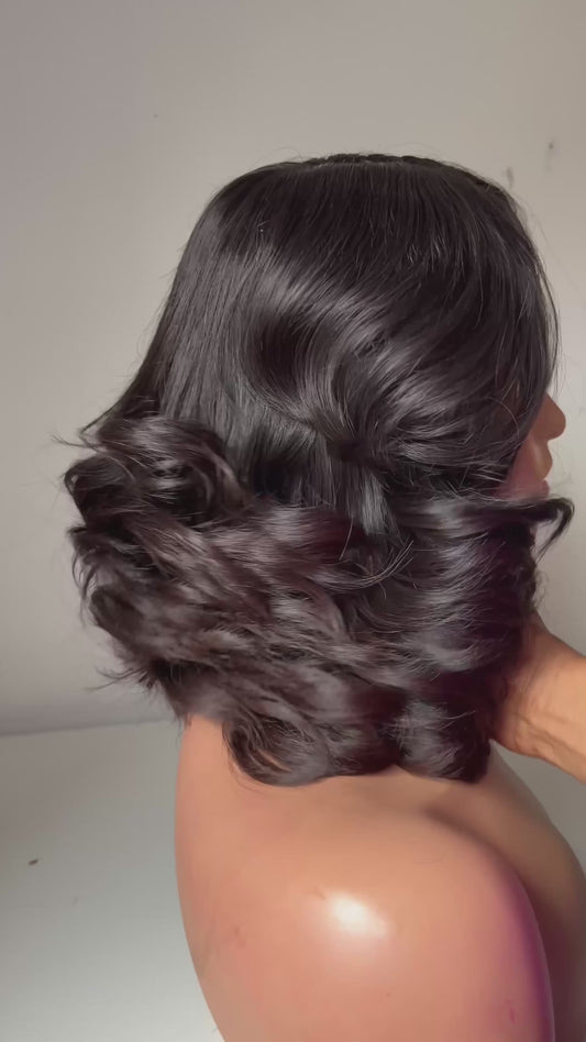 Ombré brown Layered Curly Unit 350g